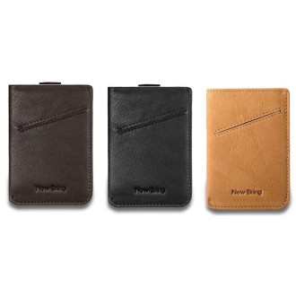 New-Bring Leather Card Holder Ultra-Thin Card Case Driving License Leather Case Anti-RFID Card Case Simple And Compact Wallet(Bl