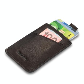 New-Bring Leather Card Holder Ultra-Thin Card Case Driving License Leather Case Anti-RFID Card Case Simple And Compact Wallet(Da