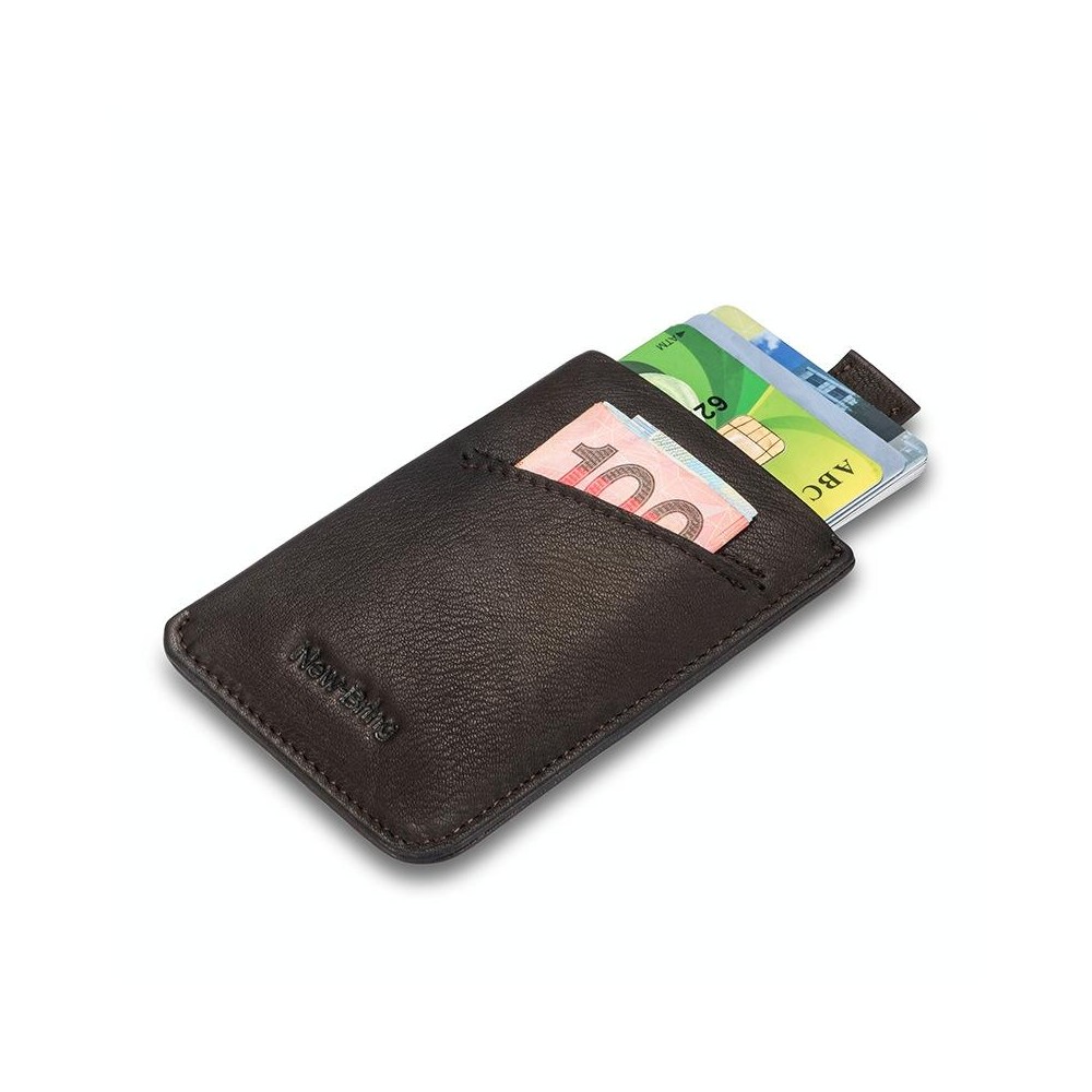 New-Bring Leather Card Holder Ultra-Thin Card Case Driving License Leather Case Anti-RFID Card Case Simple And Compact Wallet(Da