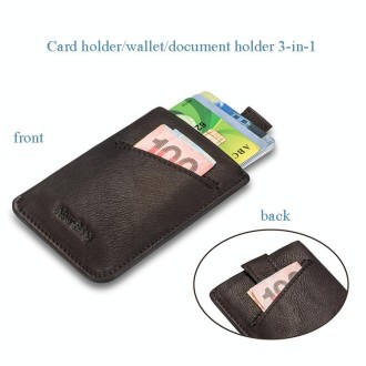 New-Bring Leather Card Holder Ultra-Thin Card Case Driving License Leather Case Anti-RFID Card Case Simple And Compact Wallet(Da