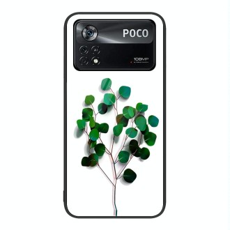 For Xiaomi Poco X4 Pro 5G Colorful Painted Glass Phone Case(Sapling)