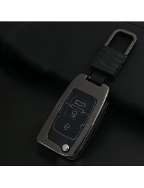 A Style Car Buckle Key Shell Zinc Alloy Car Key Shell Case Key Ring for Geely, Random Color Delivery