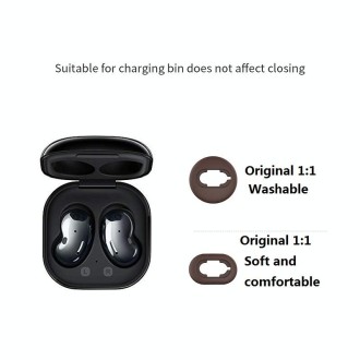 2 Sets Bluetooth Earphone Silicone Earplug Caps For Samsung Galaxy Buds Live(Red-2 Pairs)