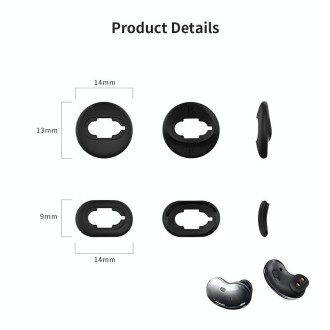 2 Sets Bluetooth Earphone Silicone Earplug Caps For Samsung Galaxy Buds Live(Red-2 Pairs)