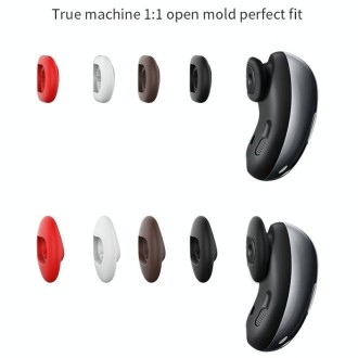 2 Sets Bluetooth Earphone Silicone Earplug Caps For Samsung Galaxy Buds Live(Red-2 Pairs)