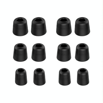 6 Pairs New Bee NB-M1 Slow Rebound Memory Foam Ear Caps with Storage Box, Suitable for 5mm-7mm Earphone Plugs(Black)