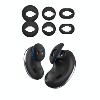 For Samsung Galaxy Buds Live AhaStyle PT132 S+M+L Silicone Earbud(Black)