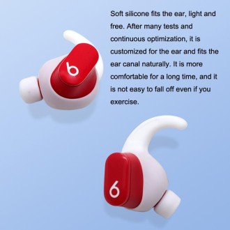 For Beats Studio Buds 2pairs Wireless Bluetooth Earphone Silicone Non-slip Ear Caps(White)