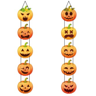 1pair Halloween Party Door Pumpkin Hanging Decoration Door Decoration Supplies(L-00329)