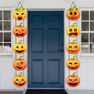 1pair Halloween Party Door Pumpkin Hanging Decoration Door Decoration Supplies(L-00329)