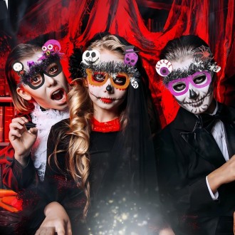 Halloween Party Decoration Glasses Masquerade Costume Props Spider Eyeball Skull