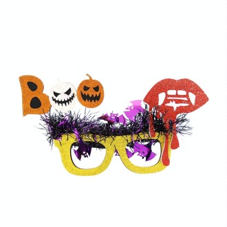 Halloween Party Decoration Glasses Masquerade Costume Props BOO Lips Bat