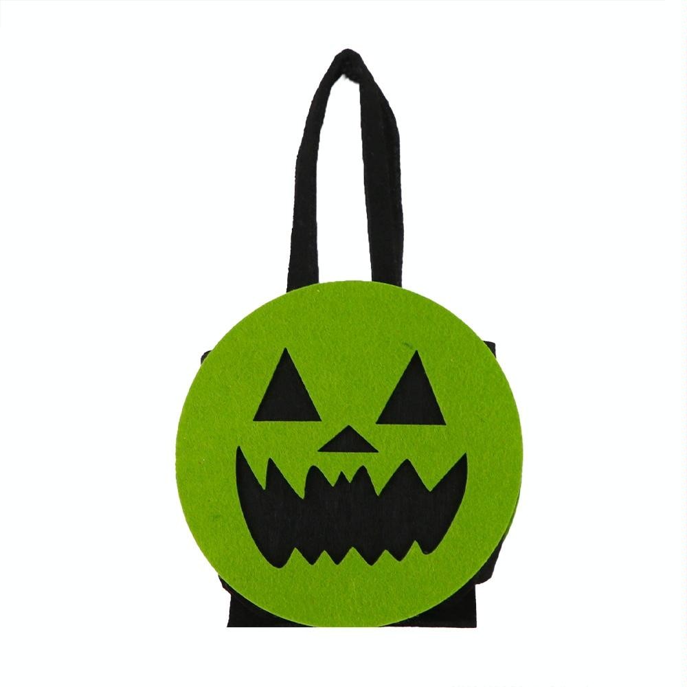 Halloween Felt Candy Bag Party Costume Three-Dimensional Handbag, Color: Green Demon Head