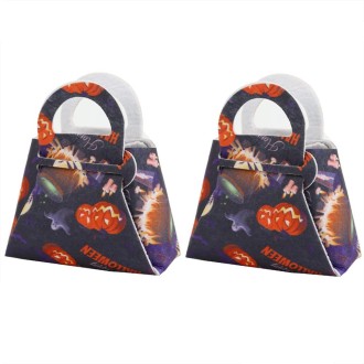 2pcs /Pack DIY Halloween Candy Bag Children Dress-Up Felt Gift Bag(Pumpkin Ghost Pills)