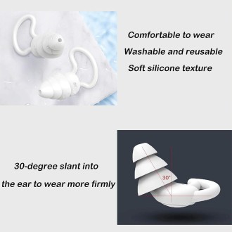 iMeBoBo iM9689 Shark Fin Version NThree Layer ano Silicone Sleeping Noise Reduction Earplugs with Jar