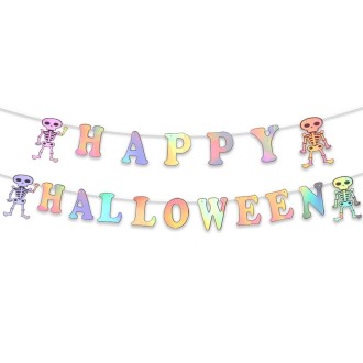 Halloween Party Letter Hanging Ornaments Decorative Flags Party Scene Decoration Props(Colorful)