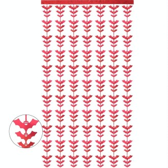 Halloween Decorative Bat String Flag Door Curtain Party Scene Layout Props(Red)