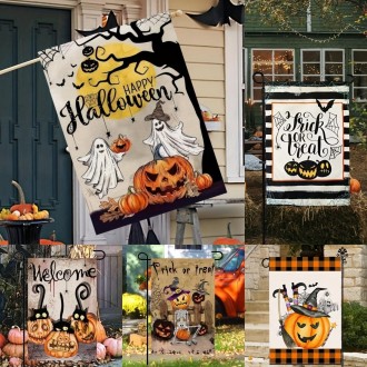 Garden Flag Pendant Halloween Decoration Hanging Flag(E Model)