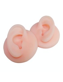 Soft Silicone Simulation Ear Model Practice Display Props, Style:Right Ear(Pink)