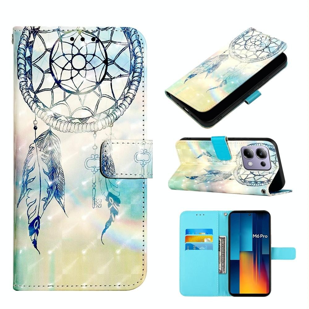 For Xiaomi Redmi Note 13 Pro 4G Global 3D Painting Horizontal Flip Leather Phone Case(Dream Wind Chimes)