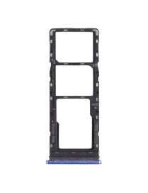 For Tecno Spark 6 Air KE6 KE6J KF6 SIM Card Tray + SIM Card Tray + Micro SD Card Tray (Blue)