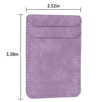 BFK13 Frosted Card Bag Mobile Phone Back Sticker(Purple)