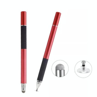 AT-31 Conductive Cloth Head + Precision Sucker Capacitive Pen Head 2-in-1 Handwriting Stylus(Red)