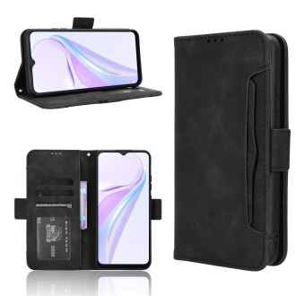 For Blackview Wave 6C Skin Feel Calf Texture Card Slots Leather Phone Case(Black)