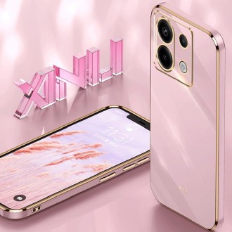 For Xiaomi Redmi Note 13 Pro XINLI Straight Edge 6D Electroplate TPU Phone Case(Pink)