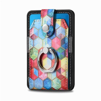 Magsafe  Castillo painted ring cell phone card case(Rhombus Mandala)