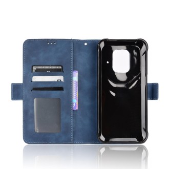 For Ulefone Power Armor 14 / 14 Pro Skin Feel Calf Texture Card Slots Leather Phone Case(Blue)