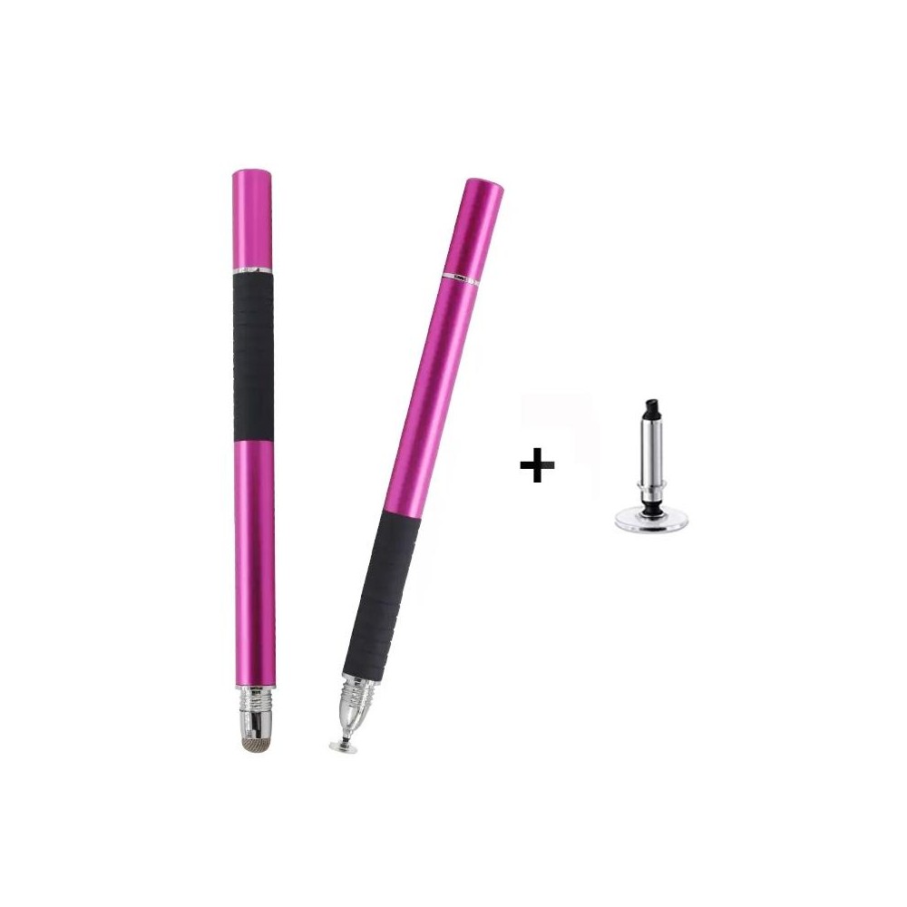 AT-31 Conductive Cloth Head + Precision Sucker Capacitive Pen Head 2-in-1 Handwriting Stylus with 1 Pen Head(Rose Red)