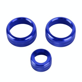 3 PCS Car Metal Air Conditioner Knob Case for BMW X1 / X2 / GT (Blue)