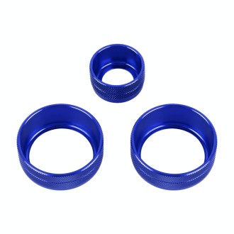 3 PCS Car Metal Air Conditioner Knob Case for BMW X1 / X2 / GT (Blue)