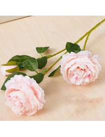 10 PCS JC0055 Continental Core Flower Beam Wedding Simulation Flower Home Artificial Silk Flower(Peony Light Pink)