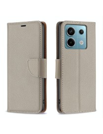 For Xiaomi Redmi Note 13 Pro Litchi Texture Pure Color Leather Phone Case(Grey)