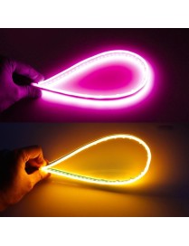 2 PCS 30cm DC12V 4.2W Ultra-thin Car Auto Double Colors Turn Lights / Running Lights, with LED SMD-2835 Lamp Beads (Turn Lights: