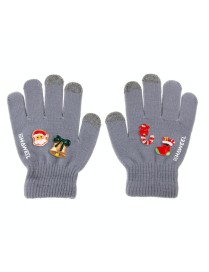 HAWEEL 16cm Three Fingers Touch Screen Gloves + DIY Christmas Decoration for Kids, Christmas Decoration Random Delivery 4 PCS(Gr