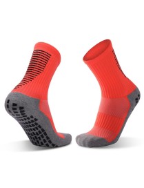 Adult Thick Towel Football Socks Non-Slip Wear-Resistant Tube Socks, Size: Free Size(Orange)