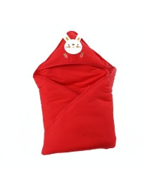 90x90 400g  Baby Cotton Soft Swaddling Quilt Thickness Optional(Red)