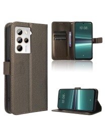 For HTC U23 / U23 Pro Diamond Texture Leather Phone Case(Brown)