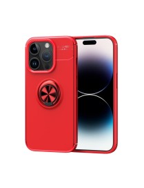 For iPhone 15 Pro Metal Ring Holder TPU Phone Case(Red)