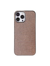 For iPhone 15 Pro Solid Color Diamond TPU Phone Case(Rose Gold)