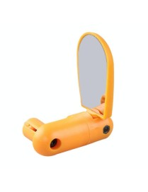2 Pairs Adjustable Bicycle Flat Rearview Mirror Cycling Accessories(Yellow)