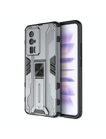 For Xiaomi Redmi K60 Pro 5G Supersonic PC + TPU Shock-proof Protective Phone Case with Holder(Grey)