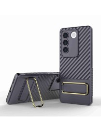 For vivo S16 5G Wavy Textured Phone Case (Purple)