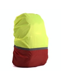 2 PCS Outdoor Mountaineering Color Matching Luminous Backpack Rain Cover, Size: S 18-30L(Red + Fluorescent Green)