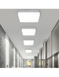 LED Ceiling Lamp Waterproof Moisture-Proof Dustproof Supply Light Bathroom Balcony Lamp, Power source: 280mm 24W(Square White Li