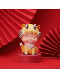 Heavenly Auspicious Beast Hidden Model Enamel Piggy Bank(Medium Golden Unicorn)