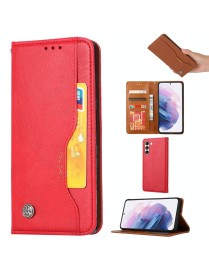 For Samsung Galaxy S24+ 5G Knead Skin Texture Flip Leather Phone Case(Red)
